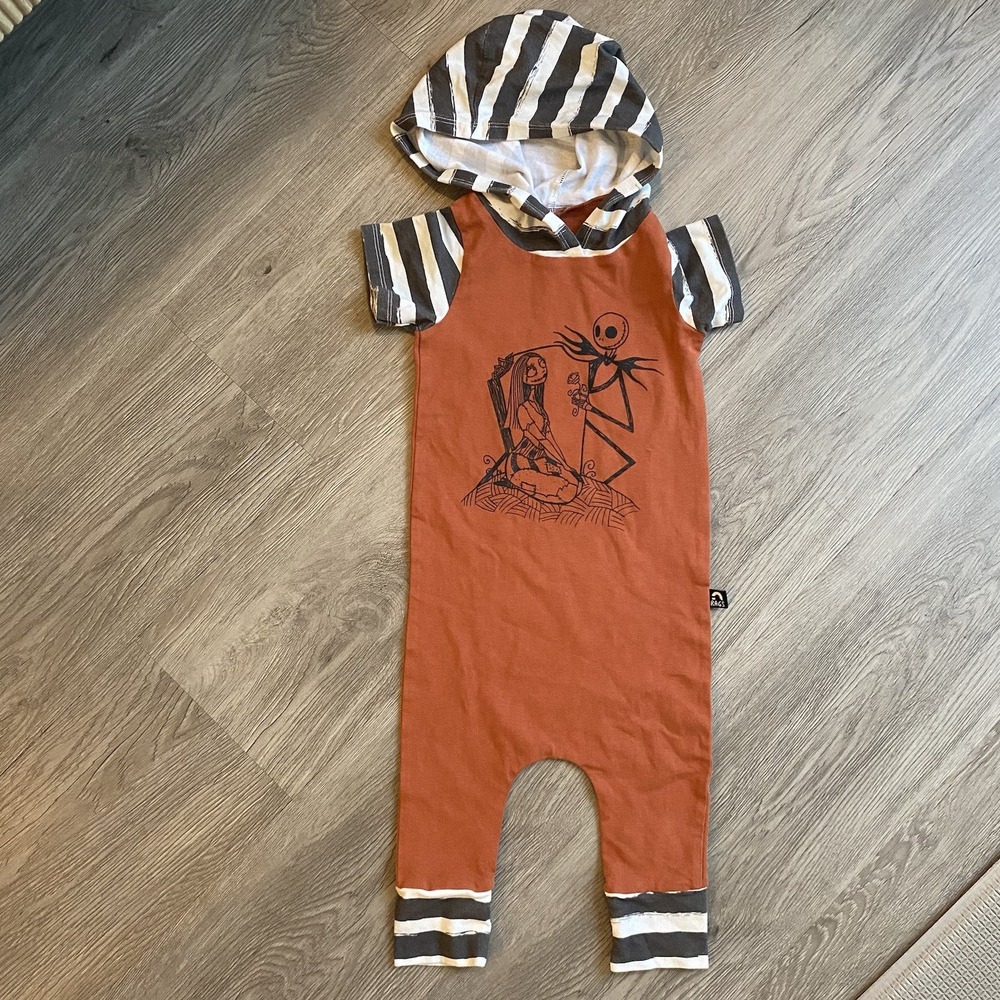 Rags to Raches 12-18 Months Nightmare Before Christmas Jack & Sally Romper